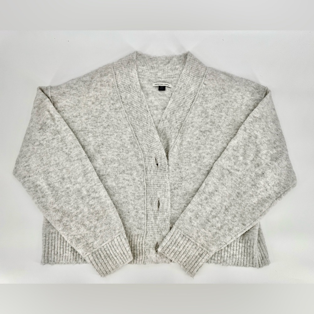 American Eagle Cozy Gray Cardigan Sweater
